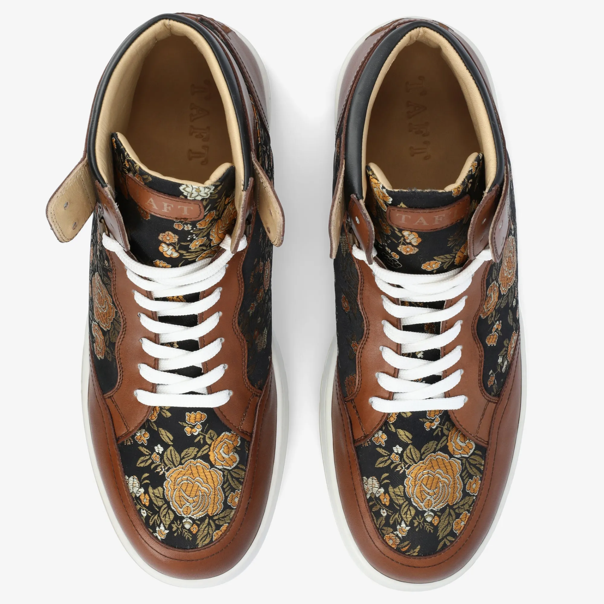 Outlet TAFT Rapido Brown High Top Sneakers - Eden |