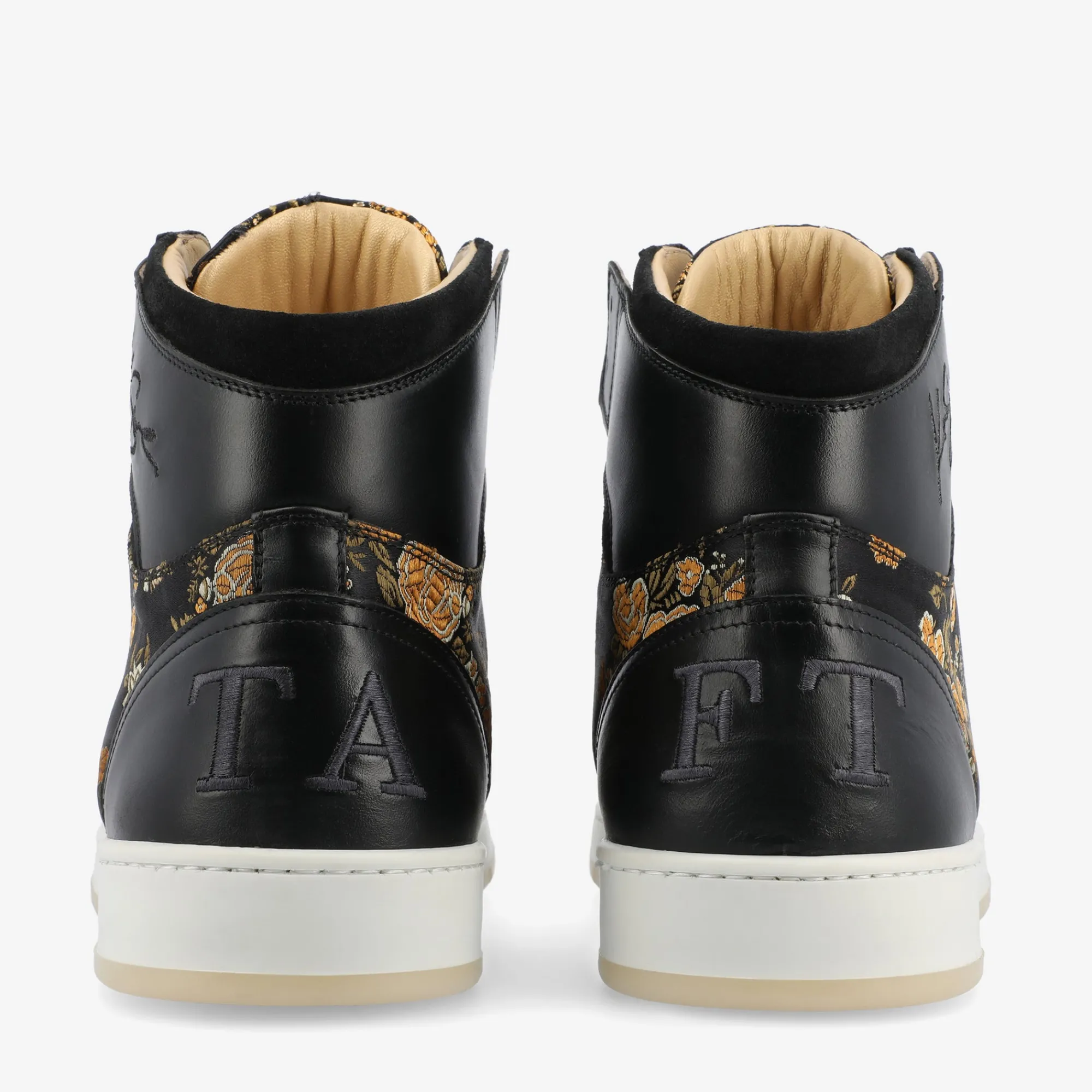 Clearance TAFT Rapido Mens Black Hightop Sneakers - Eden Noir |
