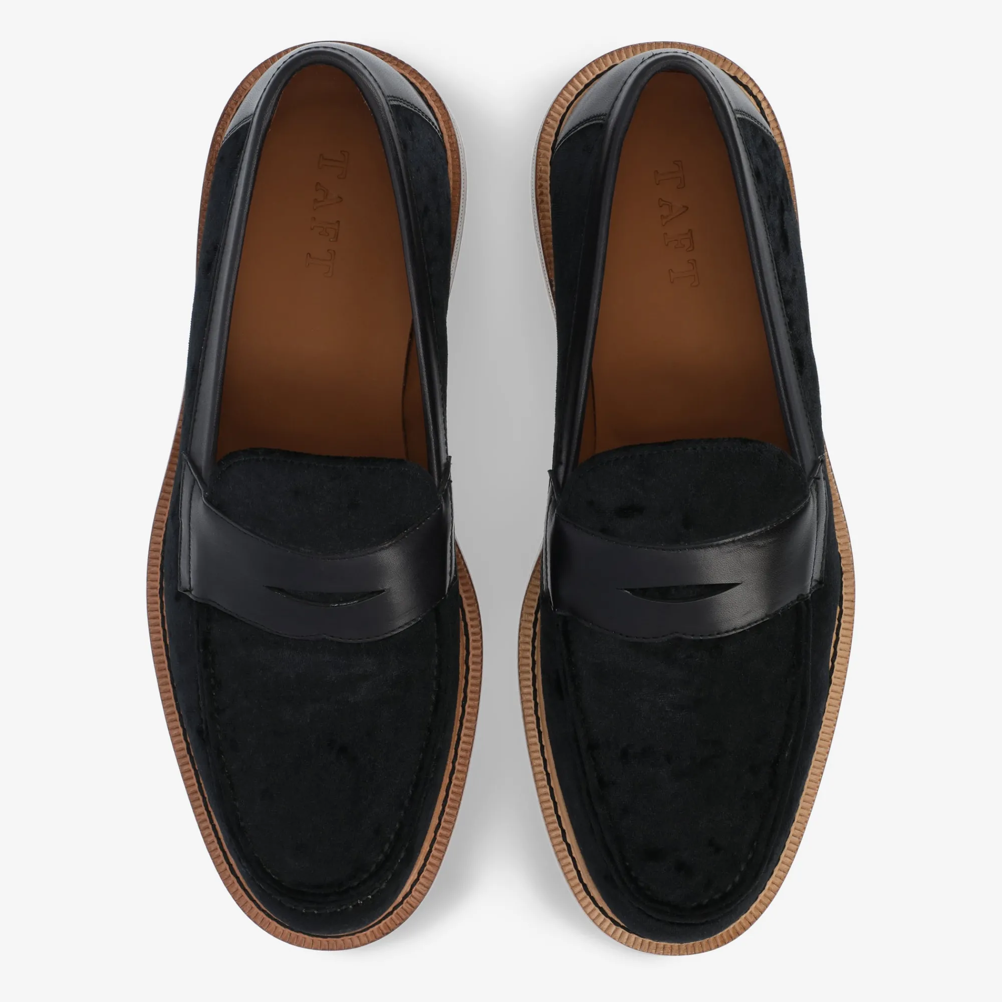 Outlet TAFT The Fitz Loafer In Midnight - Black Velvet Loafers |