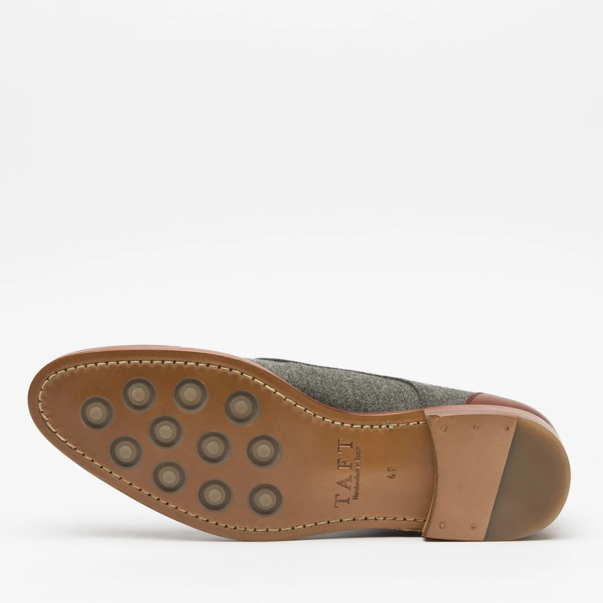 Shop TAFT The Jack Shoe - Grey/Brown Leather Shoes |