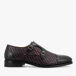 Cheap TAFT The Lucca Double Monk Strap Shoe In Black Woven |