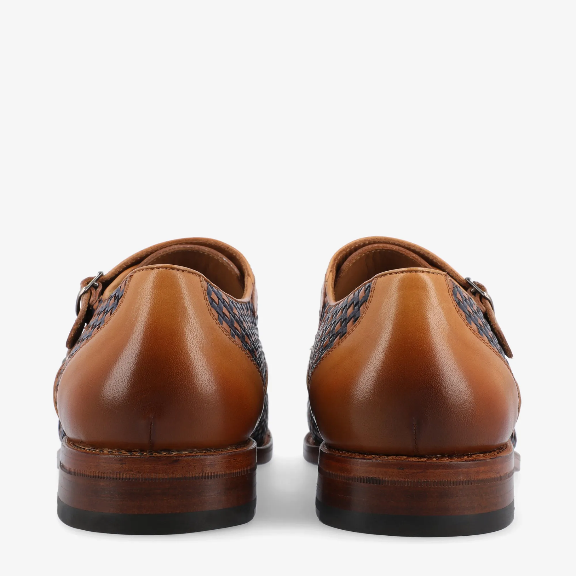 Flash Sale TAFT The Lucca Monk Strap Shoe In Navy Woven Leather |