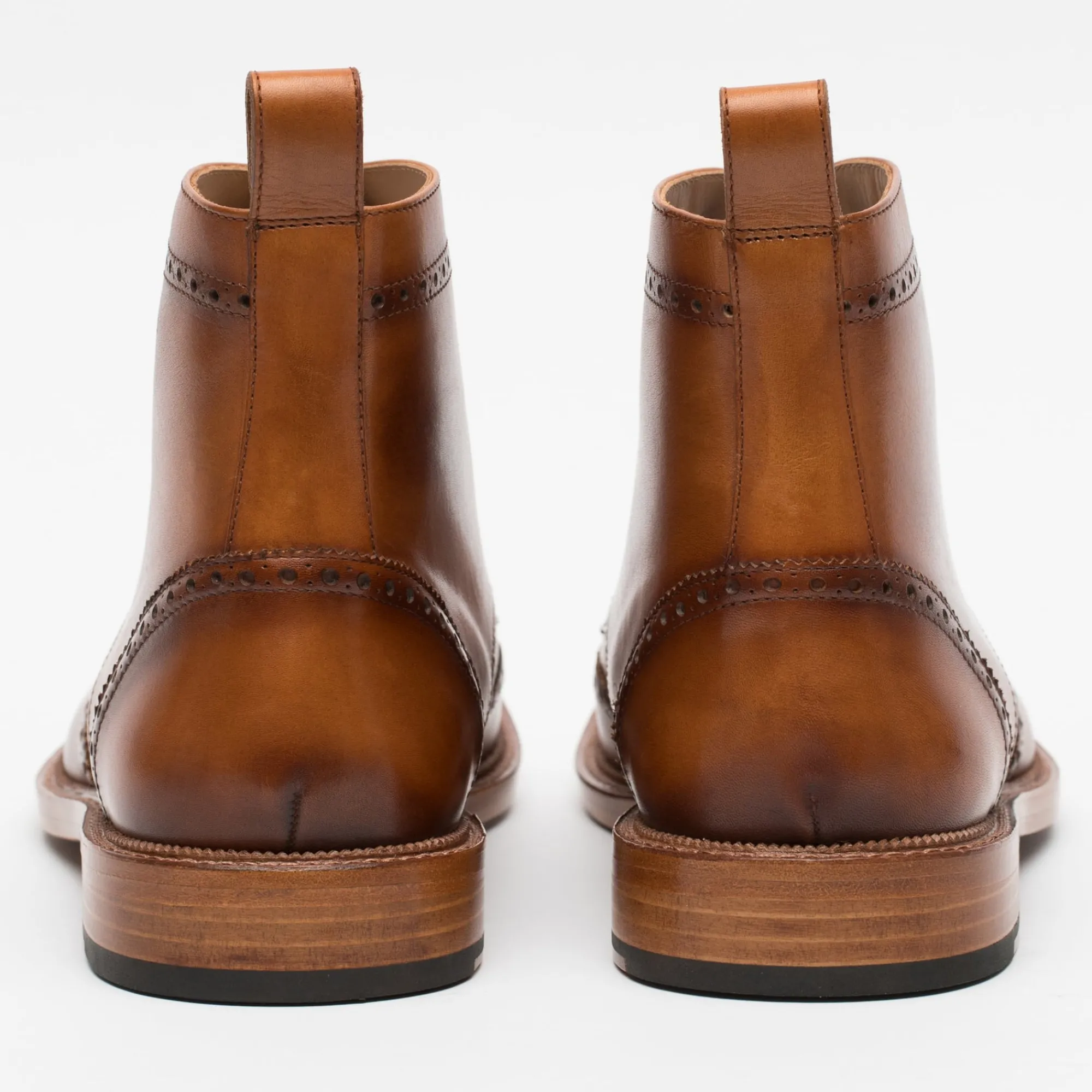 New TAFT The Mack Boot In Burnt Honey Vachetta Leather |
