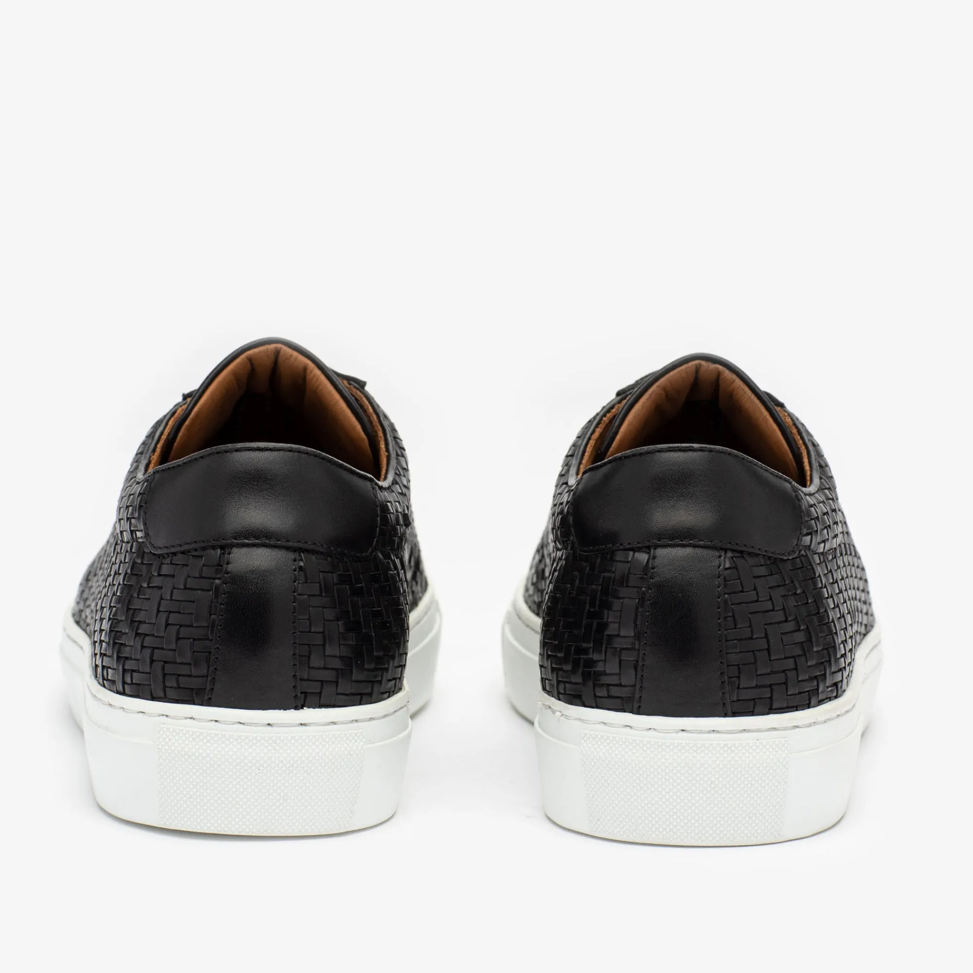Outlet TAFT The Sneaker In Black Woven Leather |