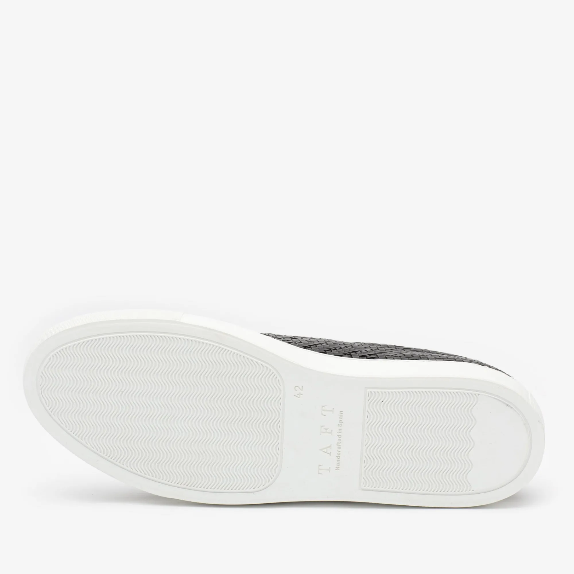 Outlet TAFT The Sneaker In Black Woven Leather |