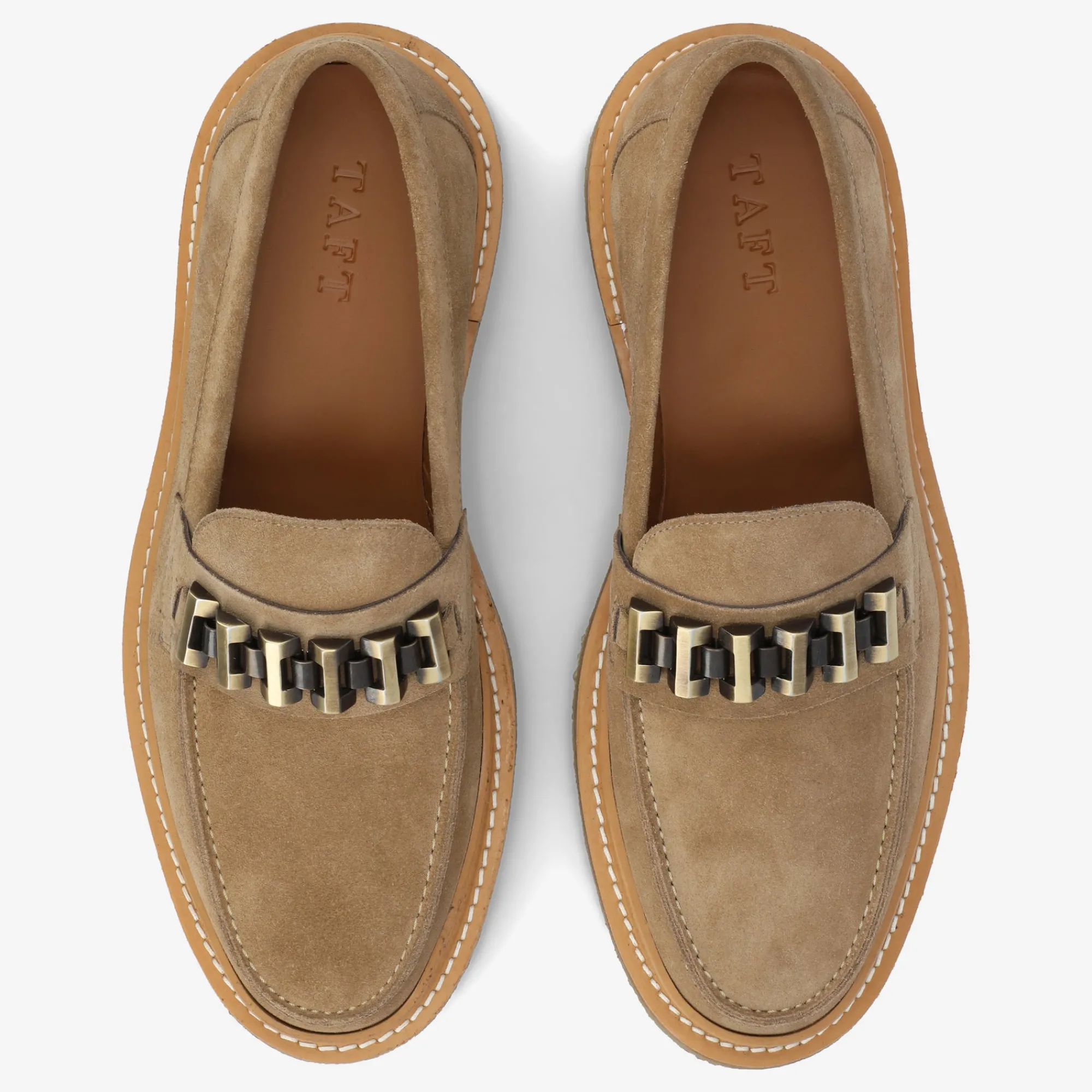 Best Sale TAFT The Verona Loafer In Beige - Beige Suede Loafer |